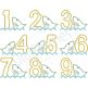 Shark Bite Birthday Numbers Applique