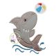 Shark Beach Ball Applique | Machine Embroidery Designs by JuJu