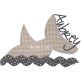 Shark in Water Applique | Machine Embroidery Designs by JuJu