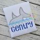 Shark in Water Applique | Machine Embroidery Designs by JuJu