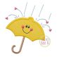 Showers of Love Umbrella Applique | Machine Embroidery Designs by JuJu
