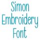 Simon Embroidery Font | Machine Embroidery Designs by JuJu