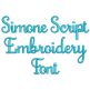 Simone Script Embroidery Font Machine Embroidery Designs by JuJu