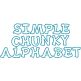 Simply Chunky Applique Alphabet Machine Embroidery Designs by JuJu