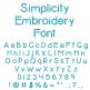 Simplicity Embroidery Font Machine Embroidery Designs by JuJu