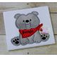 Sitting Bulldog Mascot Applique | Machine Embroidery Designs by JuJu