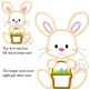 Sitting Bunny Basket Boy Applique
