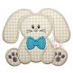 Sitting Bunny Boy Applique | Machine Embroidery Designs by JuJu
