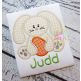 Sitting Bunny Egg Boy Applique | Machine Embroidery Designs by JuJu