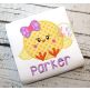 Sitting Chick Girl Applique | Machine Embroidery Designs by JuJu