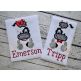 Sitting Cow Girl Applique | Machine Embroidery Designs by JuJu
