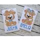 Sitting Dog Girl Applique | Machine Embroidery Designs by JuJu