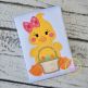 Sitting Duck Basket Girl Applique | Machine Embroidery Designs by JuJu