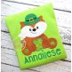 Sitting Fox Shamrock Applique | Machine Embroidery Designs by JuJu