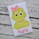 Sitting Frog Girl Applique | Machine Embroidery Designs by JuJu