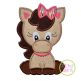 Sitting Horse Girl Applique | Machine Embroidery Designs by JuJu
