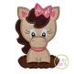 Sitting Horse Girl Applique | Machine Embroidery Designs by JuJu