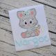 Sitting Kitty Girl Applique | Machine Embroidery Designs by JuJu
