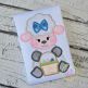 Sitting Lamb Basket Girl Applique | Machine Embroidery Designs by JuJu