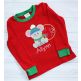 Sitting Winter Mouse Present | Machine Embroidery Designs by JuJu