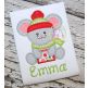 Sitting Winter Mouse Present | Machine Embroidery Designs by JuJu