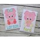 Sitting Pig Boy Applique | Machine Embroidery Designs by JuJu