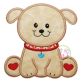 Sitting Puppy Applique | Machine Embroidery Designs by JuJu