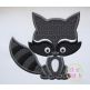 Sitting Raccoon Flowers Applique | Machine Embroidery Designs by JuJu