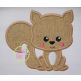 Sitting Squirrel Flowers Applique | Machine Embroidery Designs by JuJu