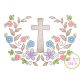 Itch 2 Stitch Cross Floral Swag Sketch Digital Embroidery Machine Designs by JuJu