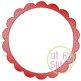 Sketch Scallop Circle Frame | Machine Embroidery Designs by JuJu