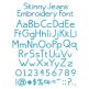 Skinny Jeans Embroidery Font | Machine Embroidery Designs by JuJu
