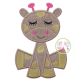 Sleepy Giraffe Applique | Machine Embroidery Designs by JuJu