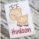 Sleepy Reindeer Boy Applique | Machine Embroidery Designs by JuJu