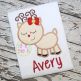 Sleepy Reindeer Girl Applique | Machine Embroidery Designs by JuJu