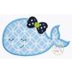 Sleepy Whale Girl Applique | Machine Embroidery Designs by JuJu
