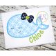 Sleepy Whale Girl Applique | Machine Embroidery Designs by JuJu