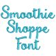 Smoothie Shoppe Embroidery Font Machine Embroidery Designs by JuJu