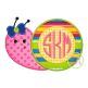 Snail Monogram Applique | Machine Embroidery Designs by JuJu