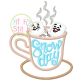 Snow Day Hot Chocolate Applique | Machine Embroidery Designs by JuJu