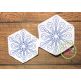 Snowflake Bean Stitch 1 Embroidery | Machine Embroidery Designs by JuJu