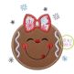 Snowflake Gingerbread Girl Applique | Machine Embroidery Designs by JuJu
