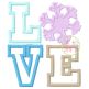 Snowflake LOVE Applique | Machine Embroidery Designs by JuJu