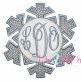Snowflake for Monogram Applique | Machine Embroidery Designs by JuJu