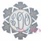 Snowflake for Monogram Applique | Machine Embroidery Designs by JuJu