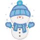 Sweet Snowmen Applique Machine Embroidery Designs By JuJu