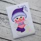 Snowgirl Holding Heart Applique | Machine Embroidery Designs by JuJu