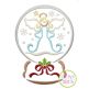 Snow Globe Angel Embroidery | Machine Embroidery Designs by JuJu