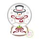 Snow Globe Snowman Embroidery | Machine Embroidery Designs by JuJu