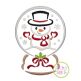 Snow Globe Snowman Embroidery | Machine Embroidery Designs by JuJu